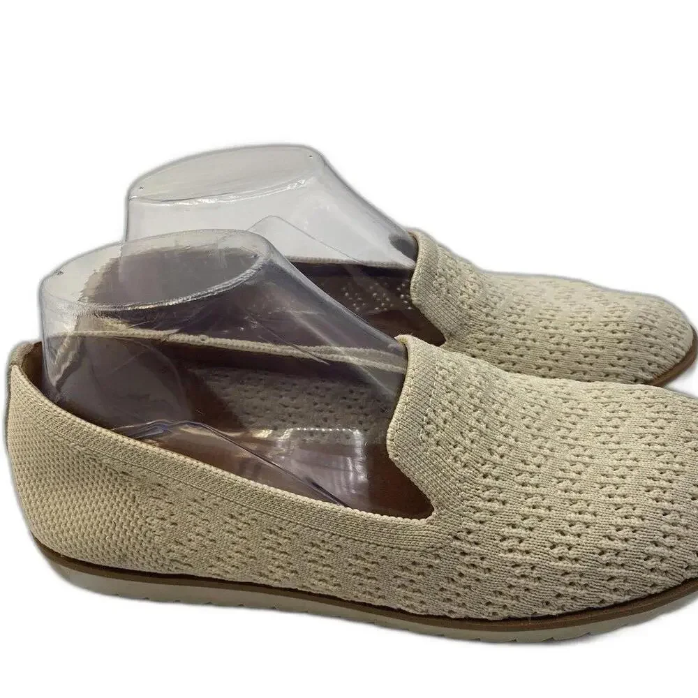 Zodiac Women's Shoes Tan Cream Size 8 M Kit Knit Loafers Slip On Flats Birch